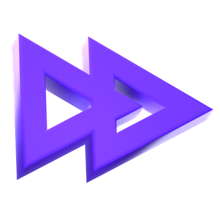 Double Right Arrows  3D Icon