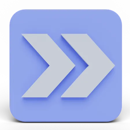 Double Right Arrows  3D Icon