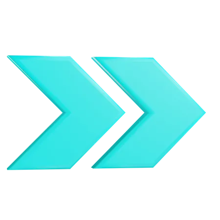 Double Right Chevron  3D Icon