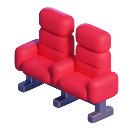 Double Seat  3D Icon