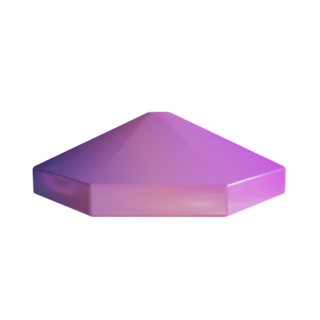 Double Sided Hexagon  3D Icon