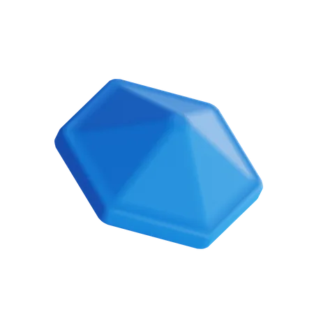 Double Sided Hexagon  3D Illustration