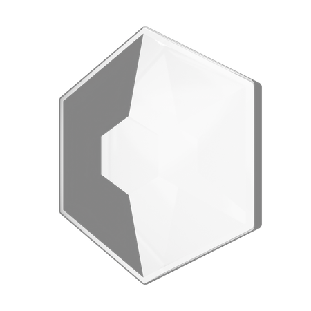 Double Sided Hexagon  3D Illustration