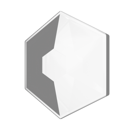 Double Sided Hexagon 3D Illustration