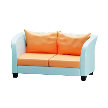 Double sofa  3D Icon