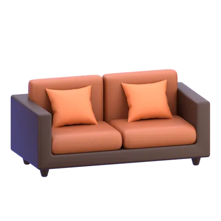 Double Sofa  3D Icon