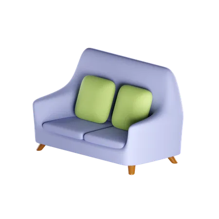 DOUBLE SOFA  3D Icon