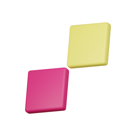 Double Square Abstract Shape  3D Icon