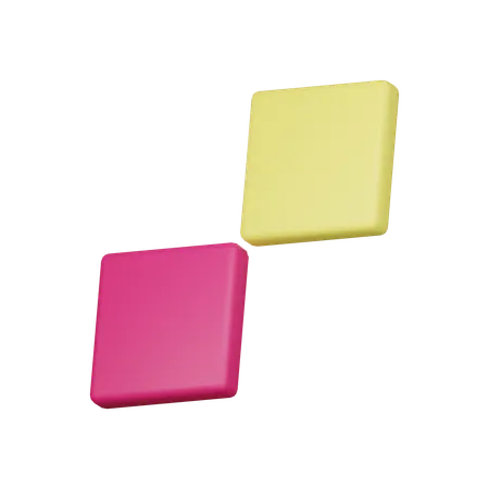 Double Square Abstract Shape  3D Icon