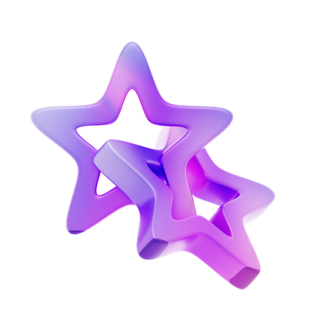 Double Star Shape  3D Icon