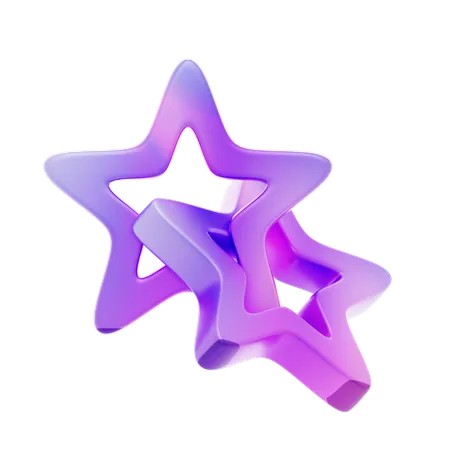 Double Star Shape  3D Icon