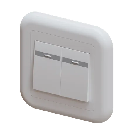 Double Switch Electrical Accessories 3D Icon