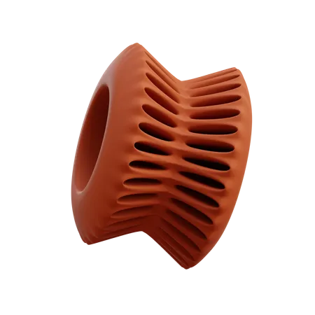 Double tambour perforé  3D Illustration