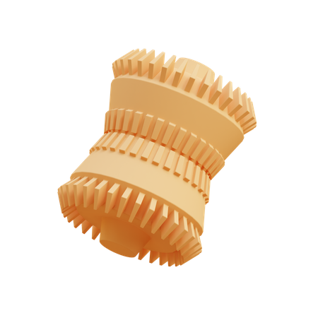 Double tambour segmenté  3D Illustration