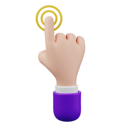 Double Tap Touch Hand Gesture  3D Icon