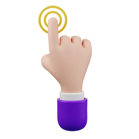 Double Tap Touch Hand Gesture  3D Icon