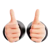 Double Thumbs Up Hand Gesture