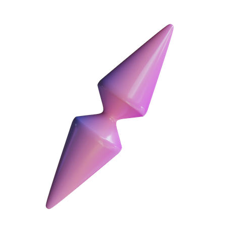 Double tipped beveled cone  3D Icon