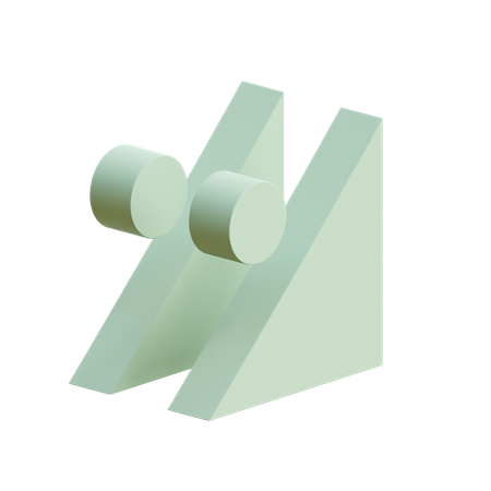 Double triangle et sphères  3D Icon