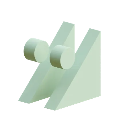 Double triangle et sphères  3D Icon