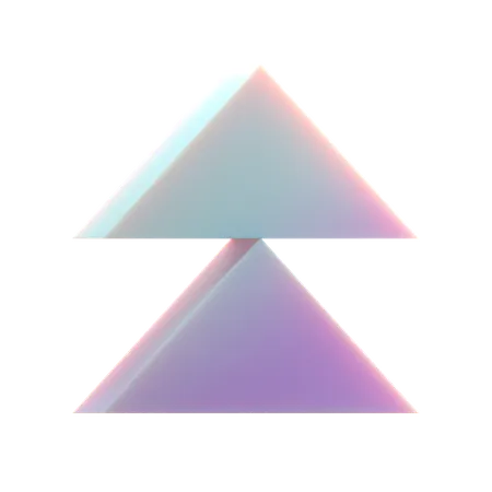 Forme abstraite de doubles triangles  3D Icon