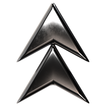 Double Up Arrow  3D Icon