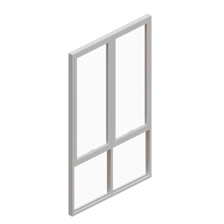 Double Window 3 D Render Design Element 3D Icon