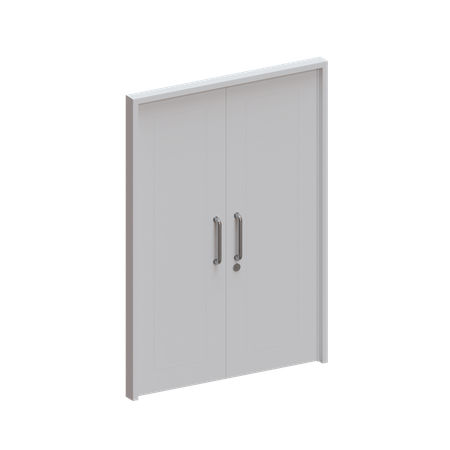 Double Wood Door  3D Icon