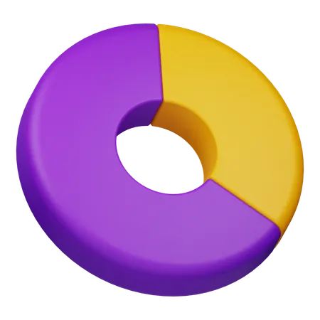 Doughnut Chart  3D Icon