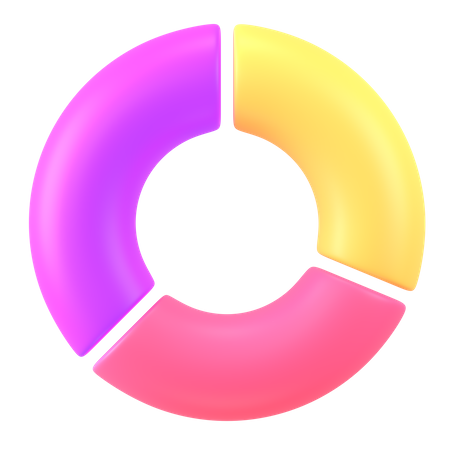 Doughnut Chart  3D Icon