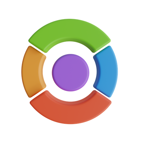 Doughnut Chart  3D Icon