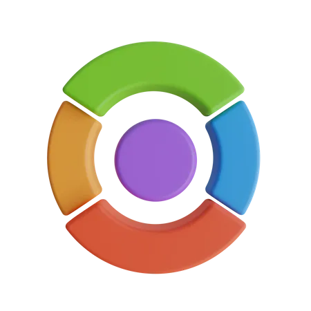 Doughnut Chart  3D Icon