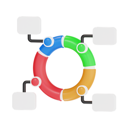 Doughnut Chart  3D Icon