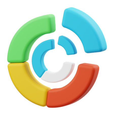 Doughnut Chart  3D Illustration