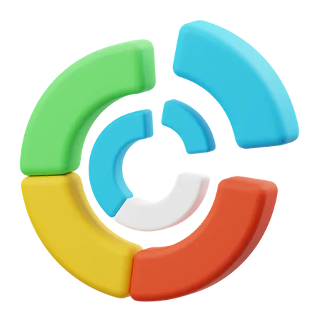 Doughnut Chart  3D Illustration