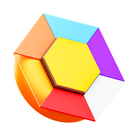 Doughnut Chart  3D Illustration