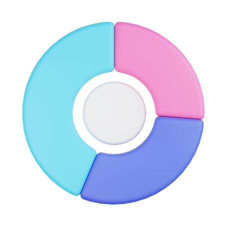 Doughnut Chart  3D Illustration