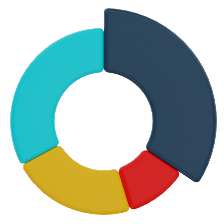 Doughnut Chart  3D Illustration