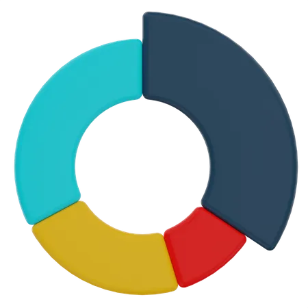 Doughnut Chart  3D Illustration