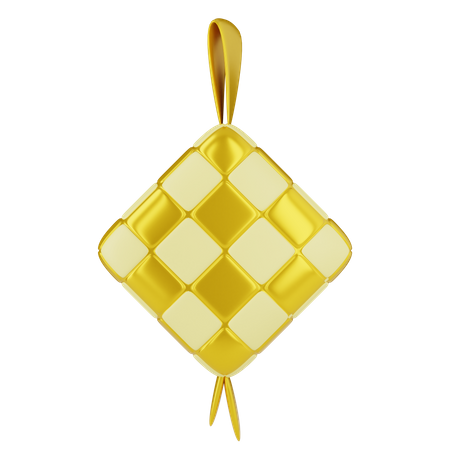 Ketupat Dourado  3D Illustration