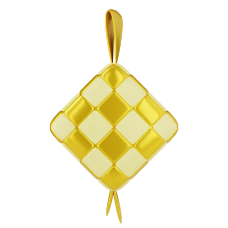 Ketupat Dourado  3D Illustration