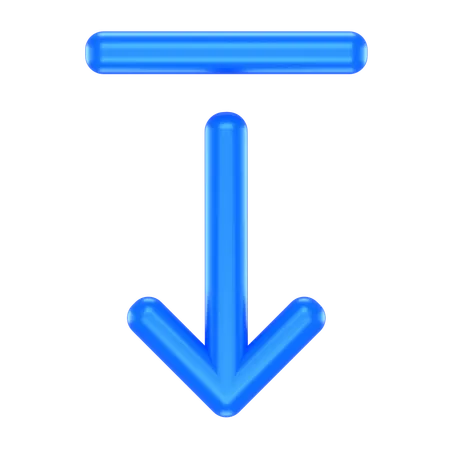 3 D Icon Of A Blue Arrow 3D Icon