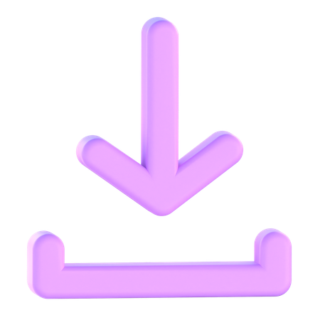 下矢印  3D Icon