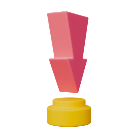 아래쪽 화살표  3D Icon