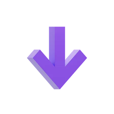 Down Arrow  3D Icon