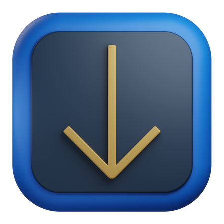 Down Arrow  3D Icon