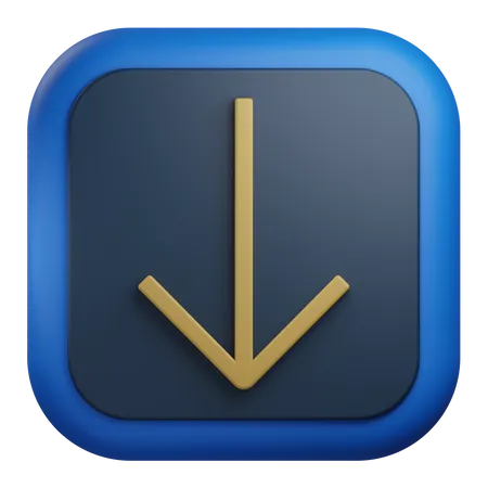 Down Arrow  3D Icon