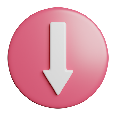 Down Arrow  3D Icon