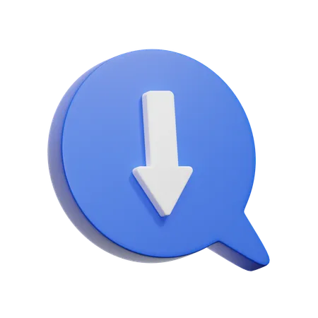 Down Arrow  3D Icon