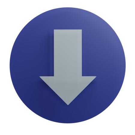 Down Arrow  3D Icon